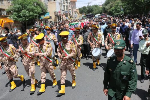 پیکر جانباز و آزاده شهید در ساوه تشییع شد