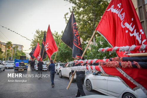 برگزاری مراسم علم‌گردانی در شهرستان «ایزدخواست» فارس