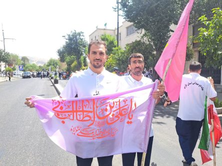 شادپیمایی ورزشکاران فارس همزمان با عید غدیر در شیراز