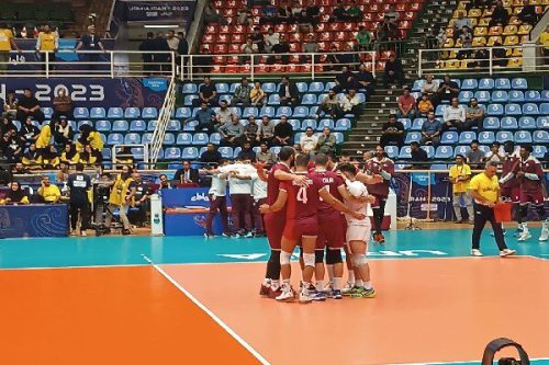 برتری تیم ملی والیبال قطر مقابل هند