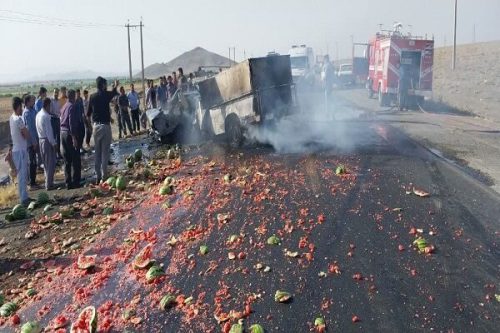 تصادف مرگبار دو خودرو در جاده خنداب به میلاجرد/ ۶ نفر جان باختند