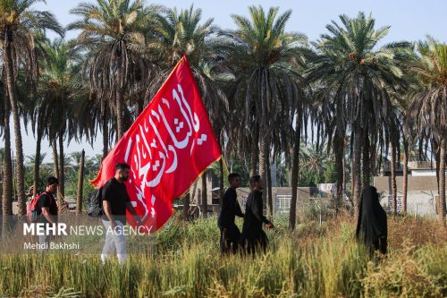 موکب هنر و رسانه در عمود ۷۸۵ پیاده‌روی اربعین برپا شد