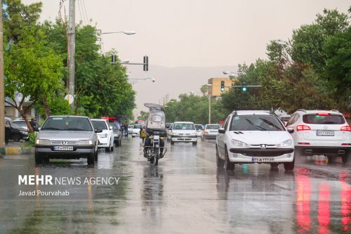 بارش باران در شیراز