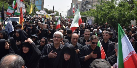 حضور پرشور کارکنان شرکت مخابرات ایران در مراسم تشییع شهدای اقتدار ملی